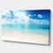 Designart - Sand of Beach in Blue Caribbean Sea - Modern Seascape Canvas Artwork